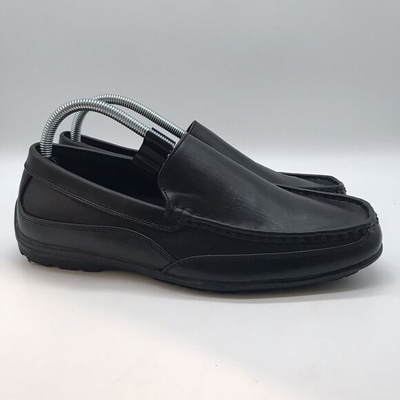 Deer Stags Drive Slip-On Loafers Men's 8M Black Simulated Leather Driving Shoe - Picture 1 of 11